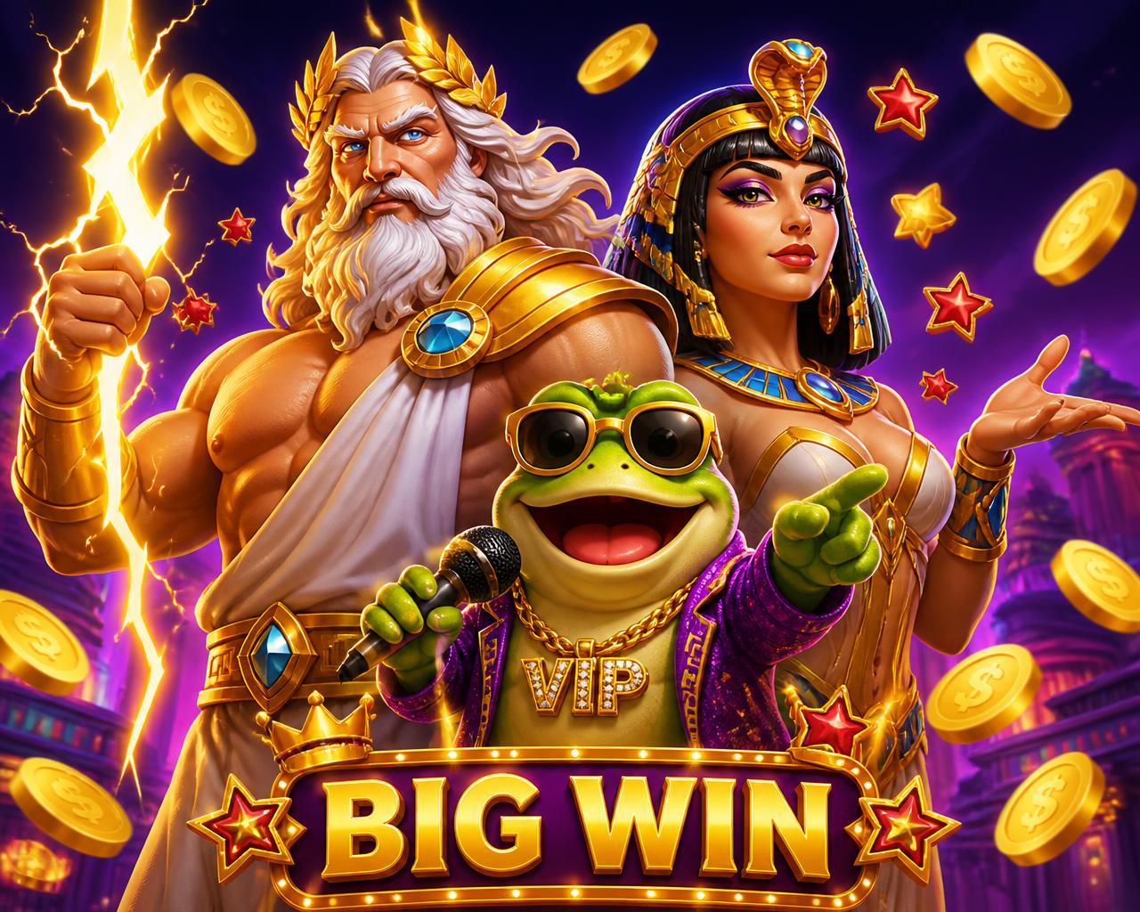BitStarz casino characters celebrating a big win
